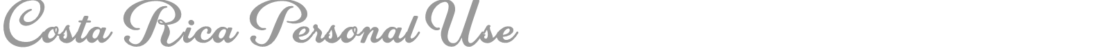 Costa Rica font preview
